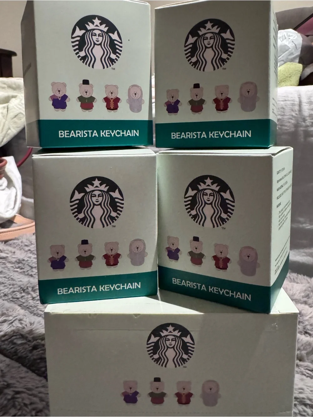 Starbucks Bearista Keychain Box Set of 4 - Singapore Exclusive (Sealed)